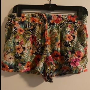 Flower Pattern Light Summer Shorts